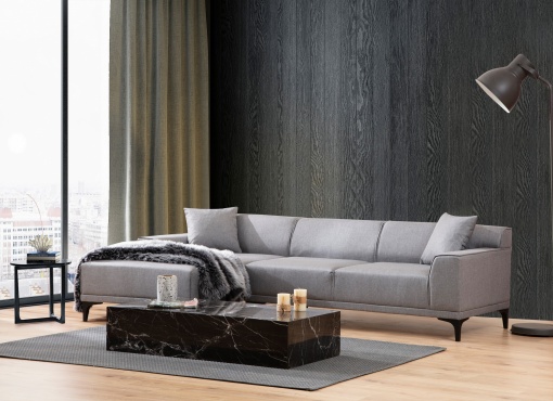 Canapea pe colț Petra L Corner - Light Grey
