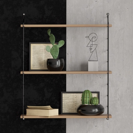 Raft perete Armoni 3'lü - Walnut