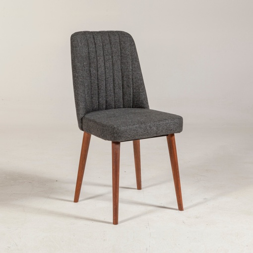 Scaun Vina Sandalye Anthracite, Walnut