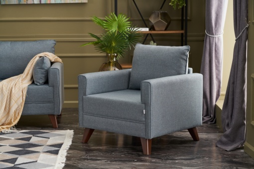 Canapea Bella Soft Tekli Koltuk - Blue