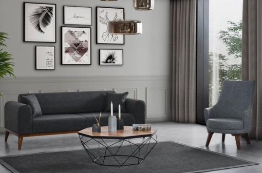 Canapea Extensibila Cofi 3 Locuri - Anthracite