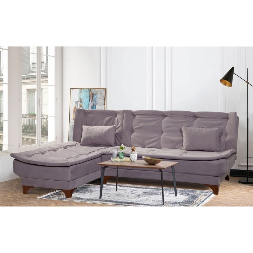 Canapea Extensibila Kelebek Köşe Left - Grey