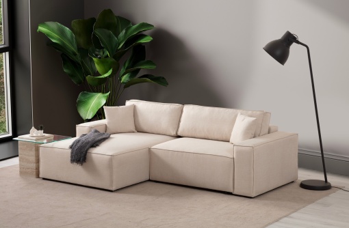 Canapea Extensibila Pırlo Corner Left - Ecru