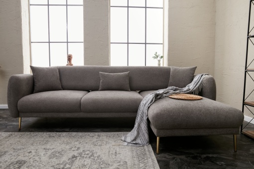Canapea Extensibila Simena Right - Grey