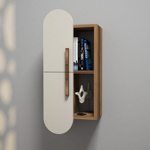 Raft perete Rose - Walnut, Cream