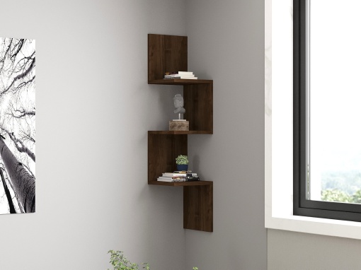 Raft perete Zikzak - Walnut
