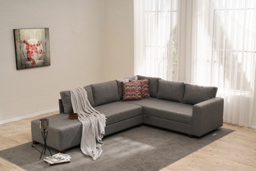 Canapea Extensibila Aly Right - Grey