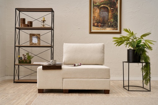 Canapea Extensibila Perenna Chenille Left - Cream