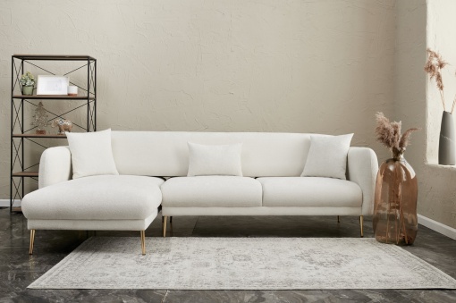 Canapea Extensibila Simena Left - Cream