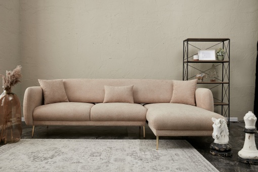 Canapea Extensibila Simena Right - Beige