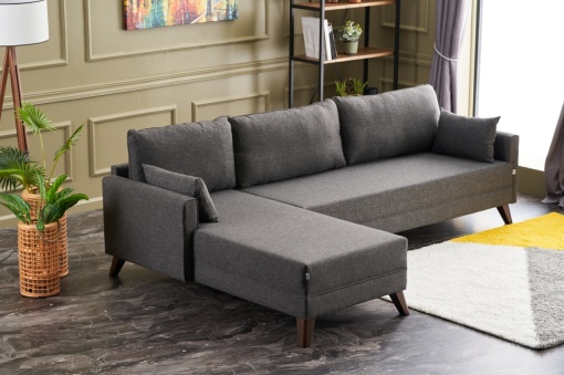 Canapea pe colț Bella Corner Sofa Left - Anthracite