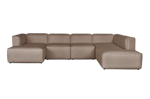 Canapea pe colț More Pars (M5-M1-M1-M2-M3) - Cappuccino