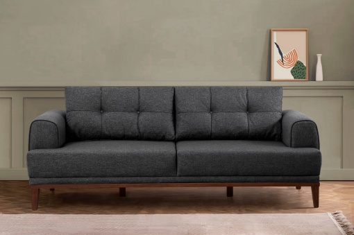 Canapea Vina 3 - Anthracite, Walnut
