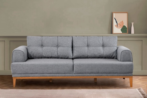 Canapea Vina 3 - Grey, Atlantic Pine