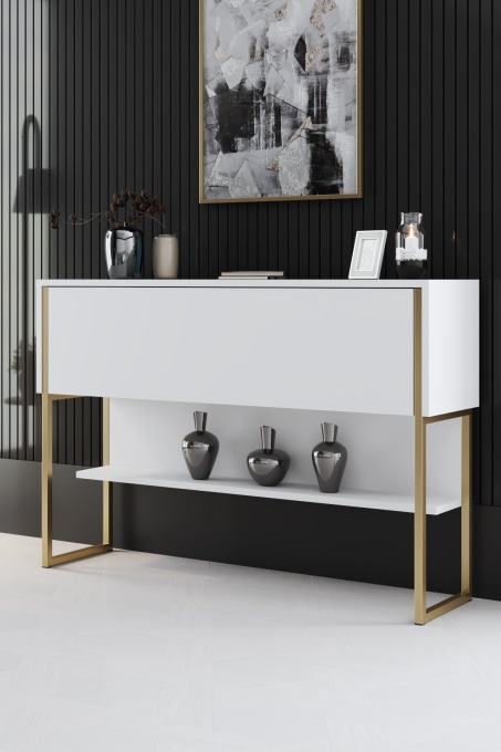 Comoda Luxe - Gold, White
