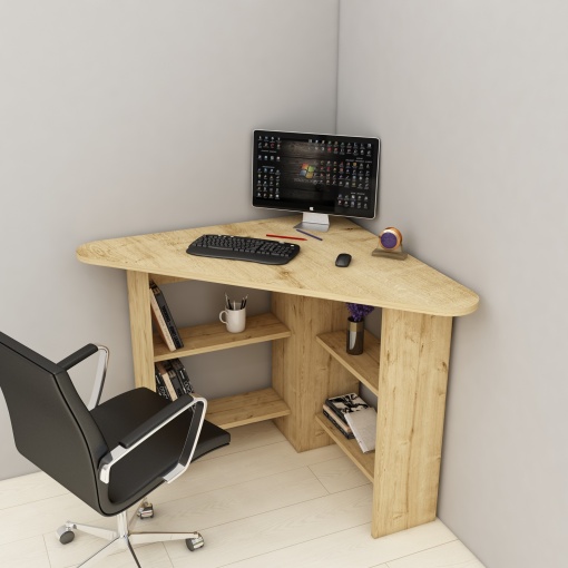 Birou Corner - Sapphire Oak