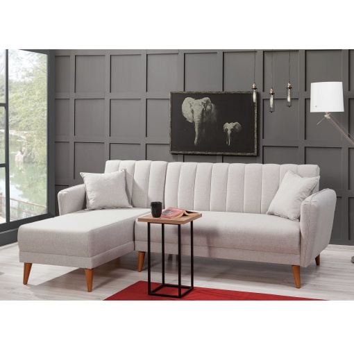 Canapea Extensibila Aqua Corner Left - Cream