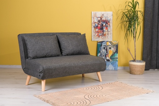 Canapea Extensibila Folde 2-Locuri - Dark Grey