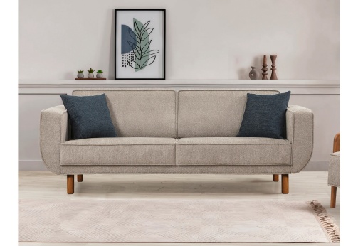 Canapea Extensibila Larus 3 - Walnut, Grey