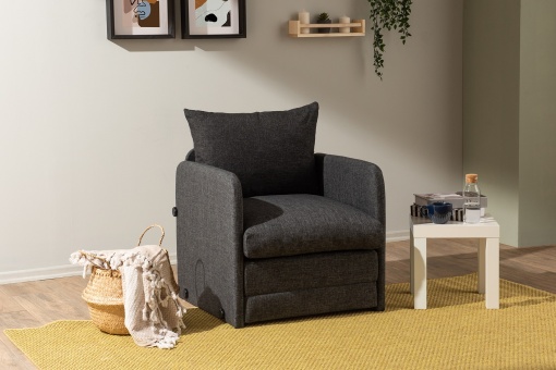Canapea Extensibila Saga Single - Dark Grey