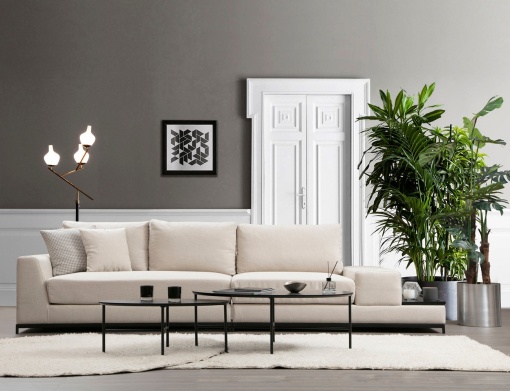 Canapea Line With Side Masa - Beige