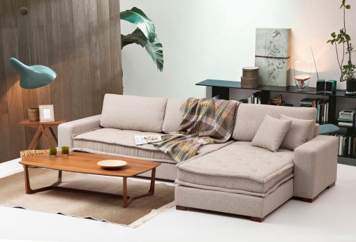 Canapea pe colț Lena Corner (L3-CHL) - Sand Beige