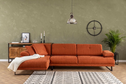 Canapea pe colț Mustang Small Left - Orange