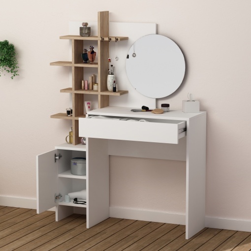 Masa de Make Up Mup - White, Oak