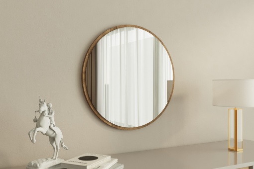 Oglinda Ozze - White, Walnut