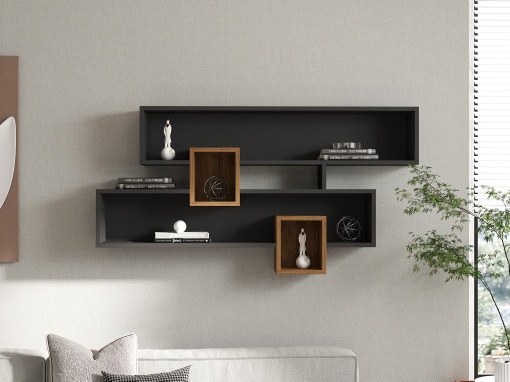 Raft perete Karen - Walnut, Anhtacite