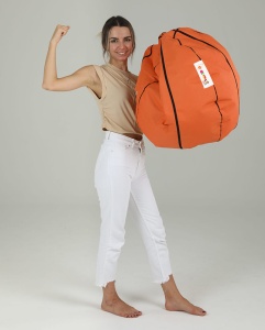 Bean Bag Basketball Kids Pouf - Tile Red - Img 7