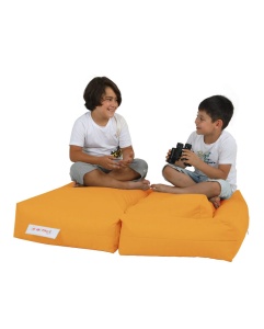 Bean Bag Kids Double Seat Pouf - Orange - Img 5