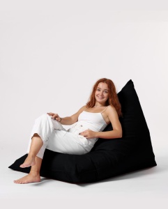 Bean Bag Pyramid Big Bed Pouf - Black - Img 7