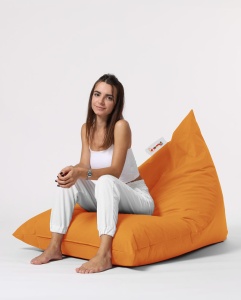 Bean Bag Pyramid Big Bed Pouf - Orange - Img 5