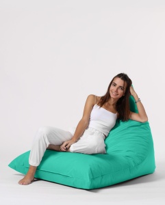 Bean Bag Pyramid Big Bed Pouf - Turquoise - Img 4