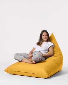 Bean Bag Pyramid Big Bed Pouf - Yellow - Img 1