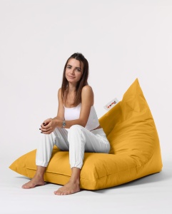 Bean Bag Pyramid Big Bed Pouf - Yellow - Img 5