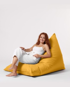 Bean Bag Pyramid Big Bed Pouf - Yellow - Img 7