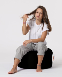 Bean Bag Round Pouf - Black - Img 2