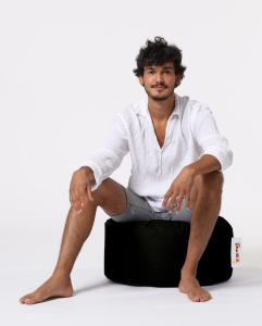 Bean Bag Round Pouf - Black - Img 4