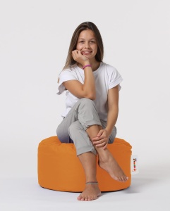 Bean Bag Round Pouf - Orange - Img 3