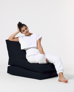 Bean Bag Siesta Sofa Bed Pouf - Black - Img 7