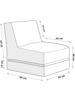 Bean Bag Siesta Sofa Bed Pouf - Pink - Img 5