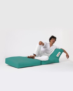 Bean Bag Siesta Sofa Bed Pouf - Turquoise - Img 4