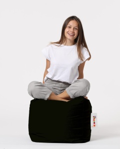 Bean Bag Square Pouf - Black - Img 2