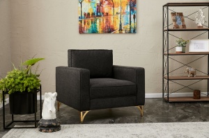 Canapea Berlin - Anthracite, Gold - Img 1