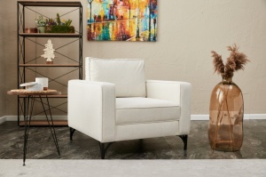 Canapea Berlin - Cream, Black - Img 1