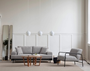 Canapea Eti Black 3 Locuri - Grey - Img 1