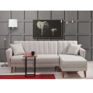 Canapea Extensibila Aqua Corner Right - Cream - Img 2