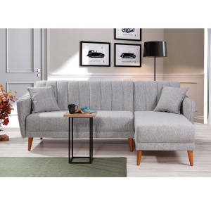 Canapea Extensibila Aqua Corner Right - Grey - Img 2